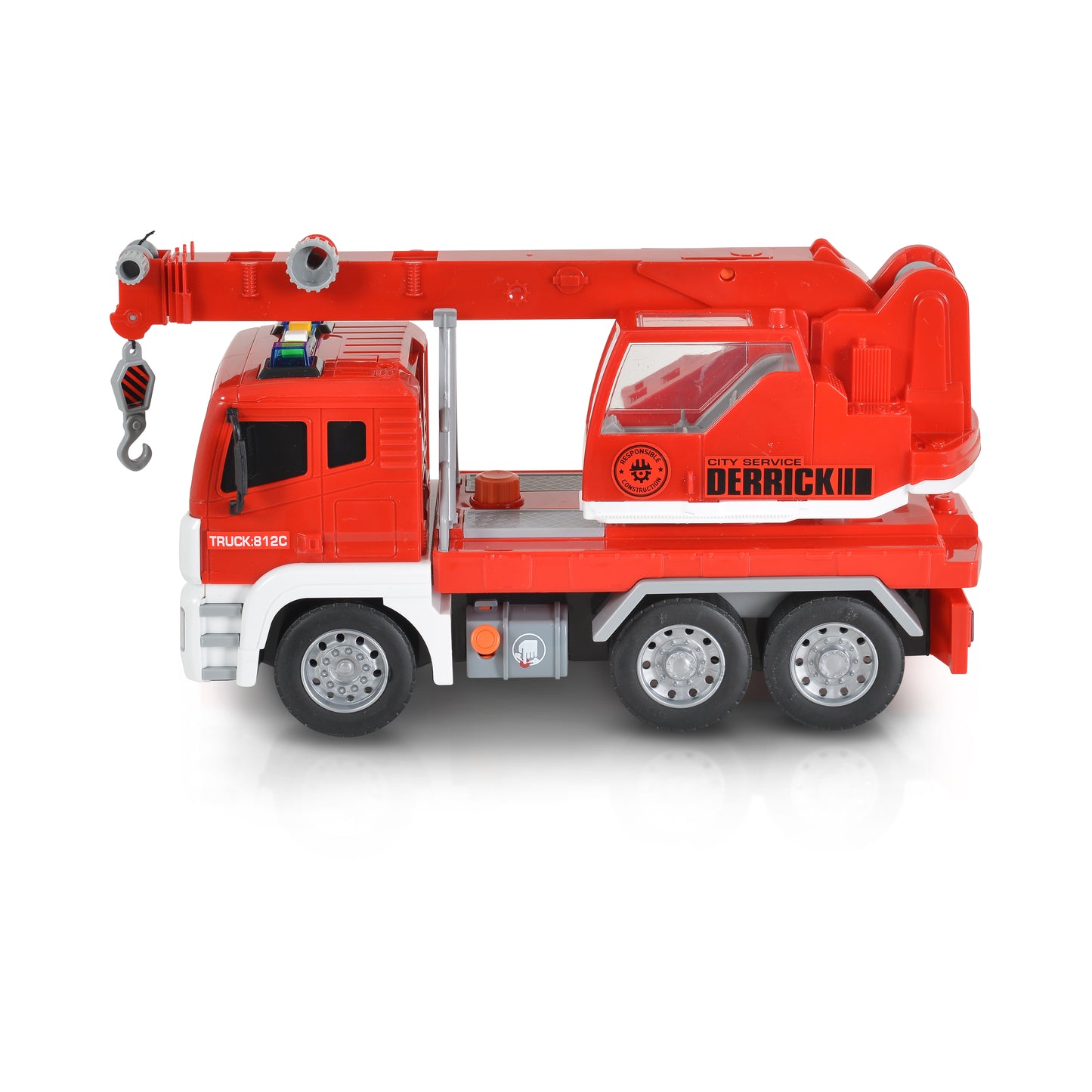 Moni Toys 1:12 Камион с кран червен WY812C