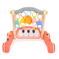 Moni Toys Играчка за прохождане 2в1 Piano pink HE0638