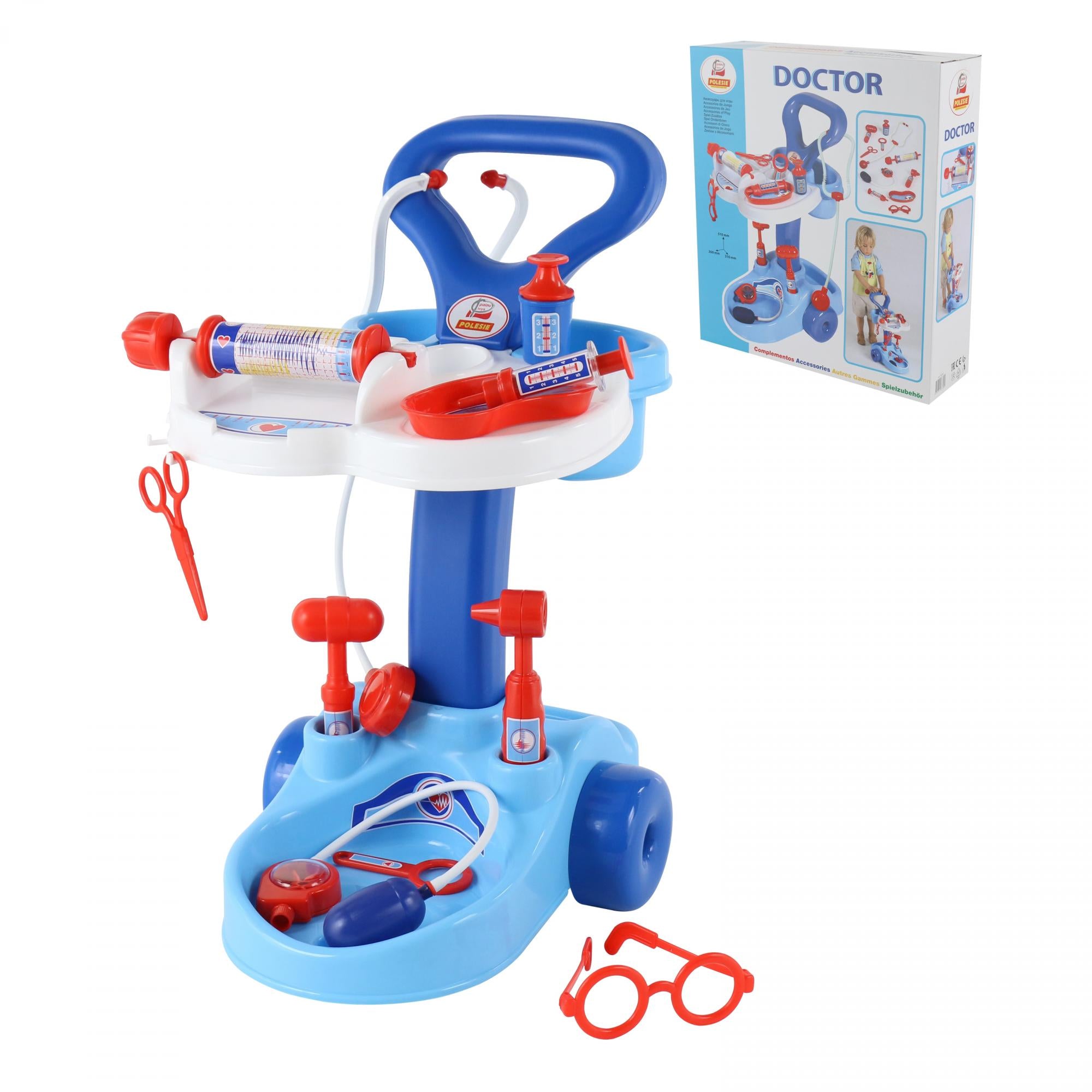 Polesie Toys Докторски комплект в количка - 36582