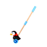 Tooky Toy Дървена играчка за бутане Penguin TKC278