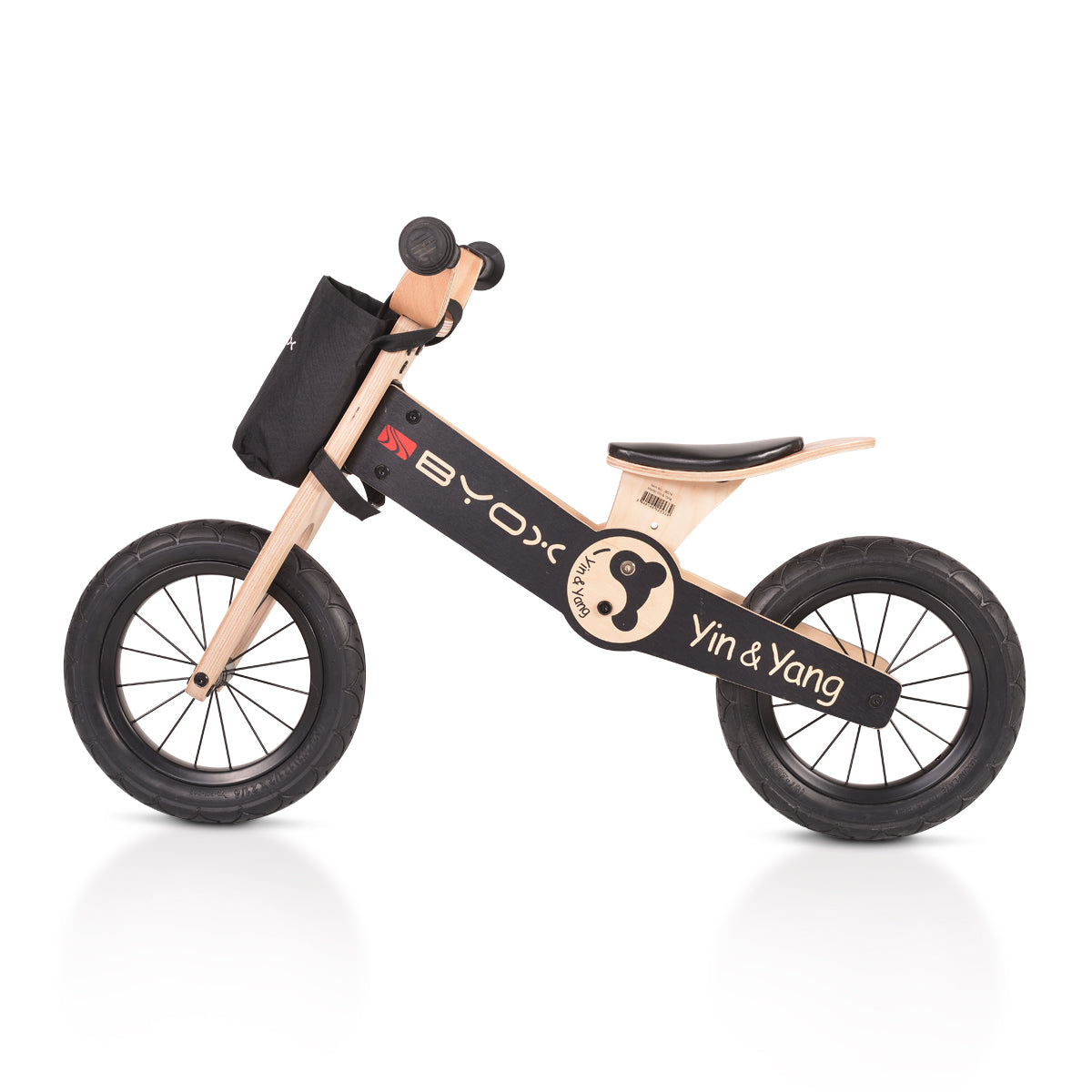 Byox Дървен балансиращ велосипед Yin & Yang черен