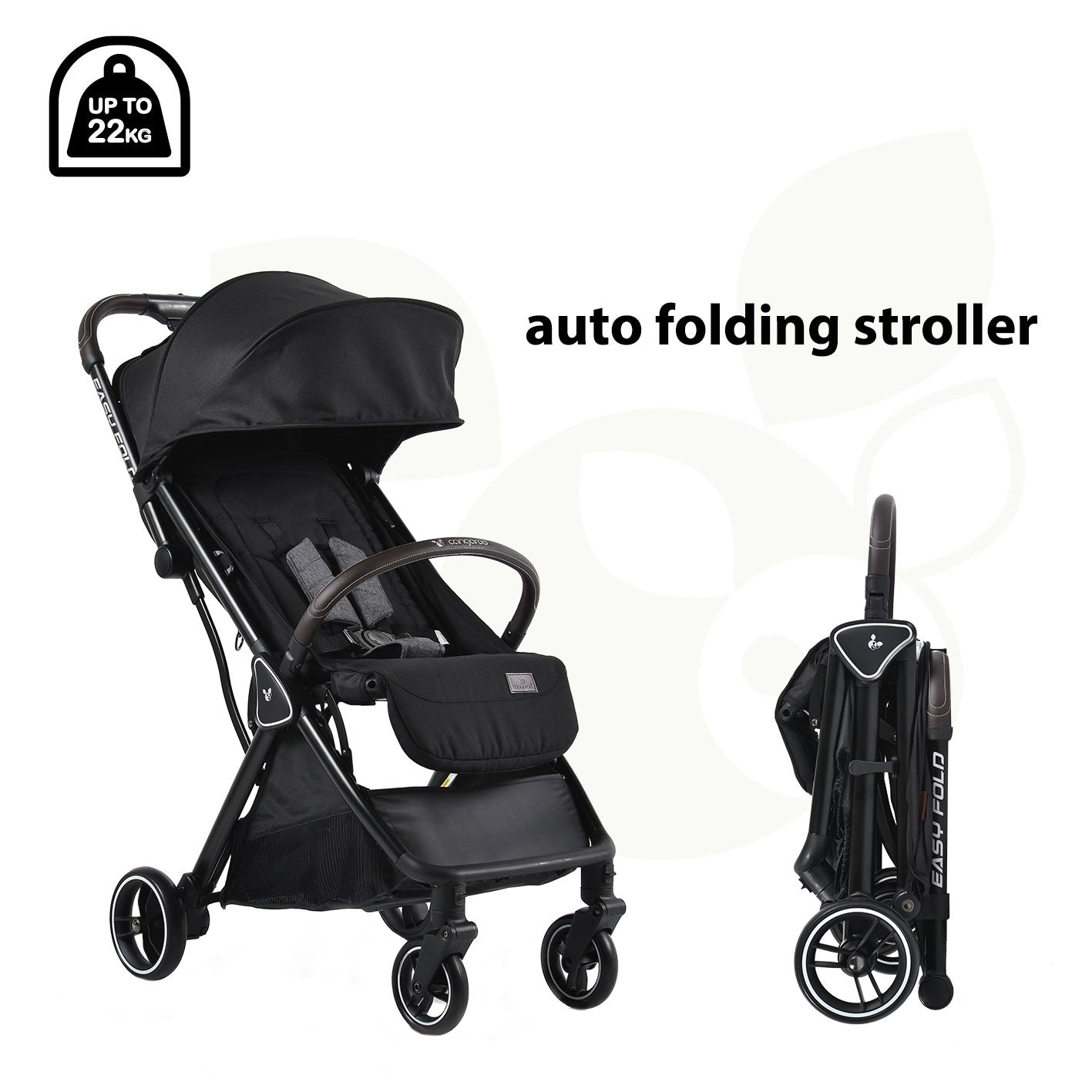 Cangaroo Детска лятна количка Easy fold черен