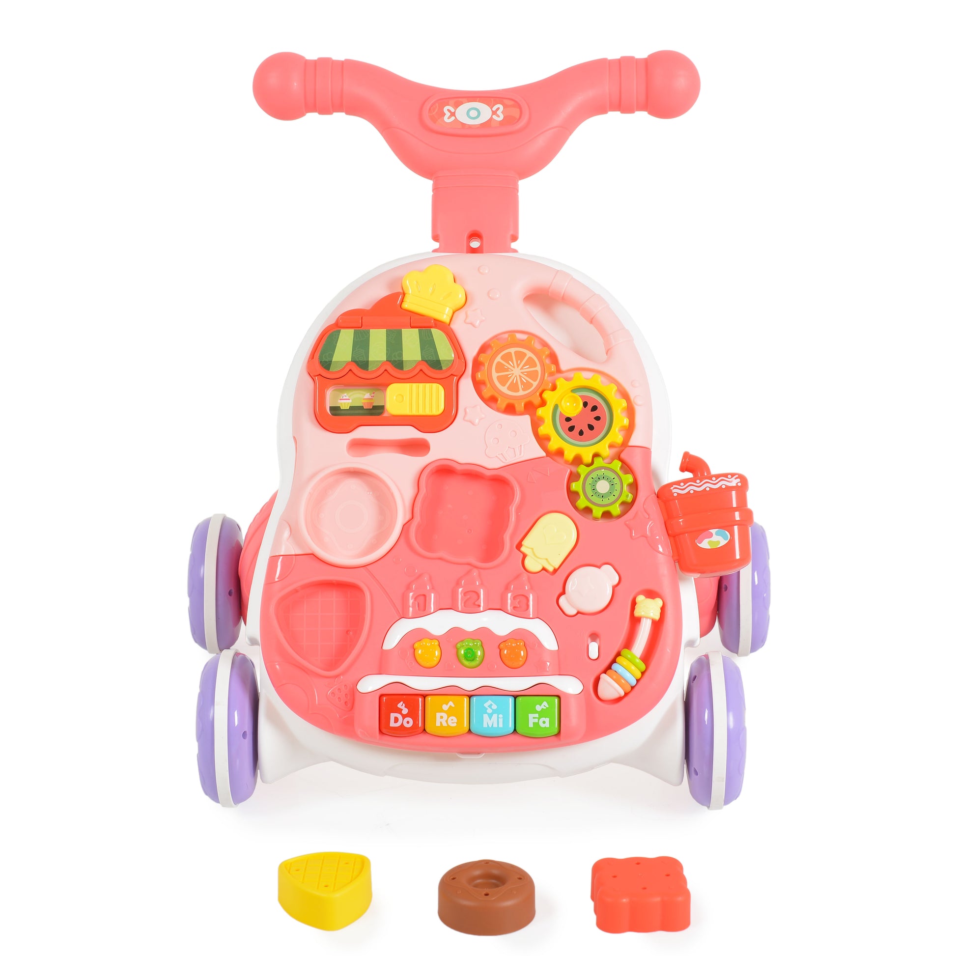 Moni Toys Играчка за прохождане 2в1 Basket pink