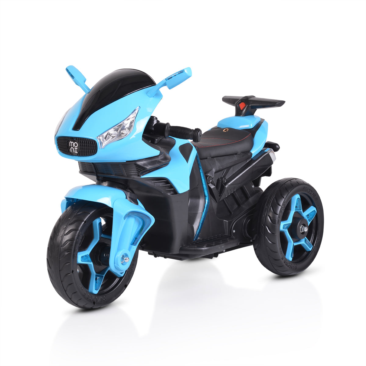 Moni Акумулаторeн мотор Shadow с кожена седалка син