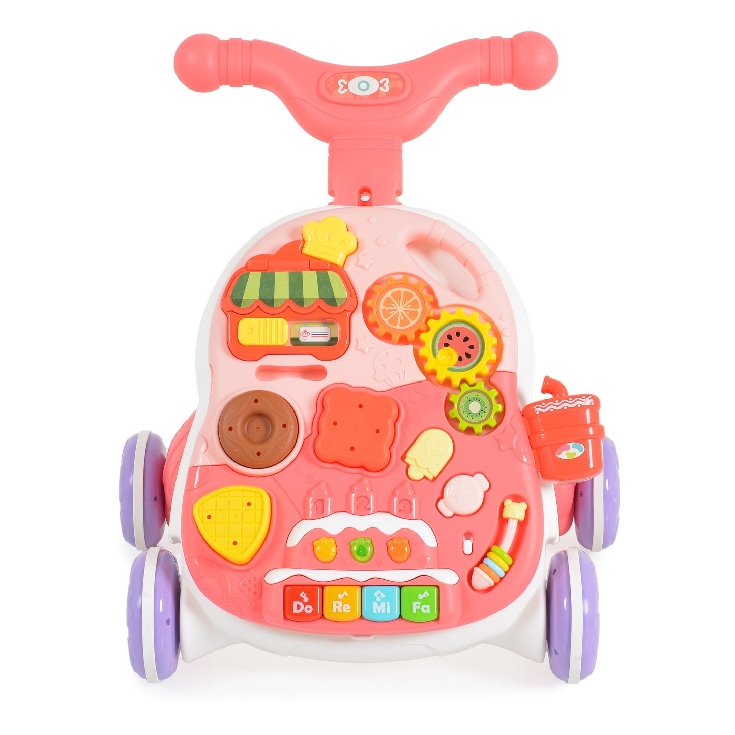 Moni Toys Играчка за прохождане 2в1 Basket pink