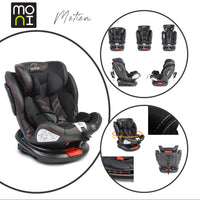 Moni Стол за кола с Isofix система Motion 360° черен