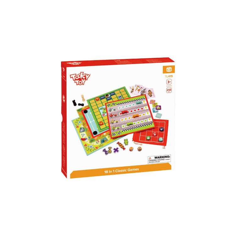 Tooky Toy Дървена игра 18в1  Classic TL415