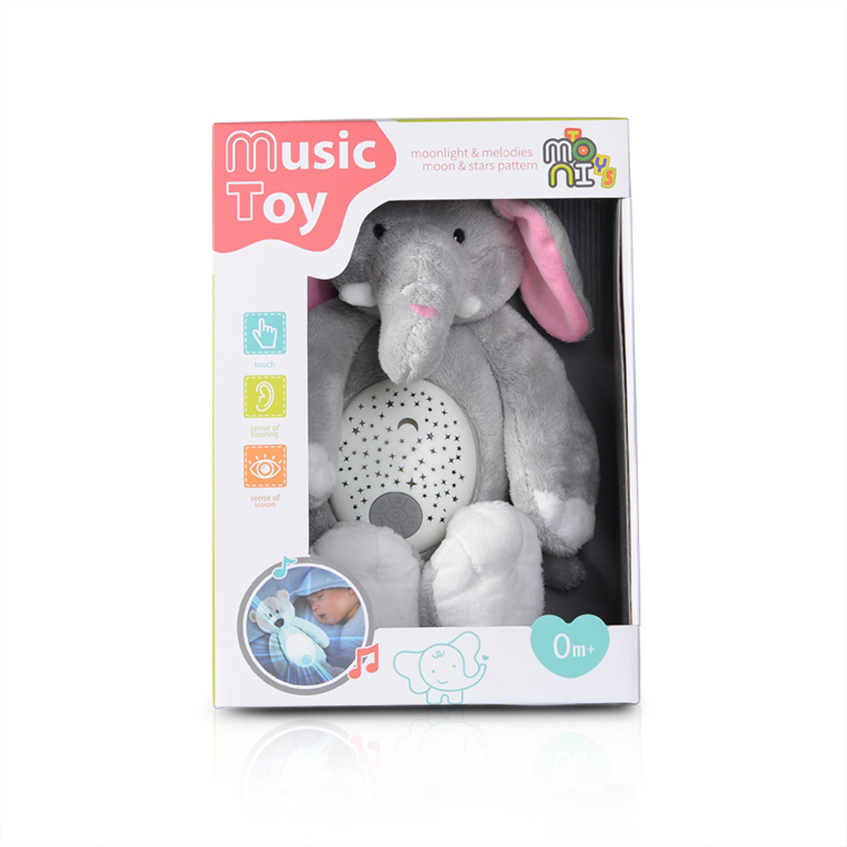 Moni Toys Нощна лампа Слон K999-311 сив