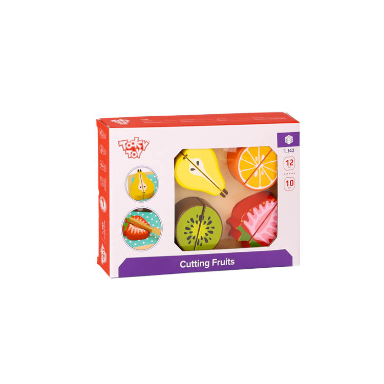 Tooky Toy Дървена Дъска за рязане Tooky Fruits TL142