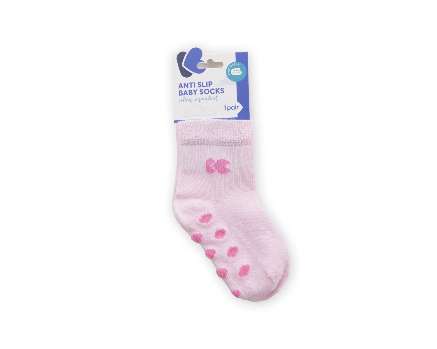 KikkaBoo Бебешки чорапи с релефно стъпало Pink 6-12м