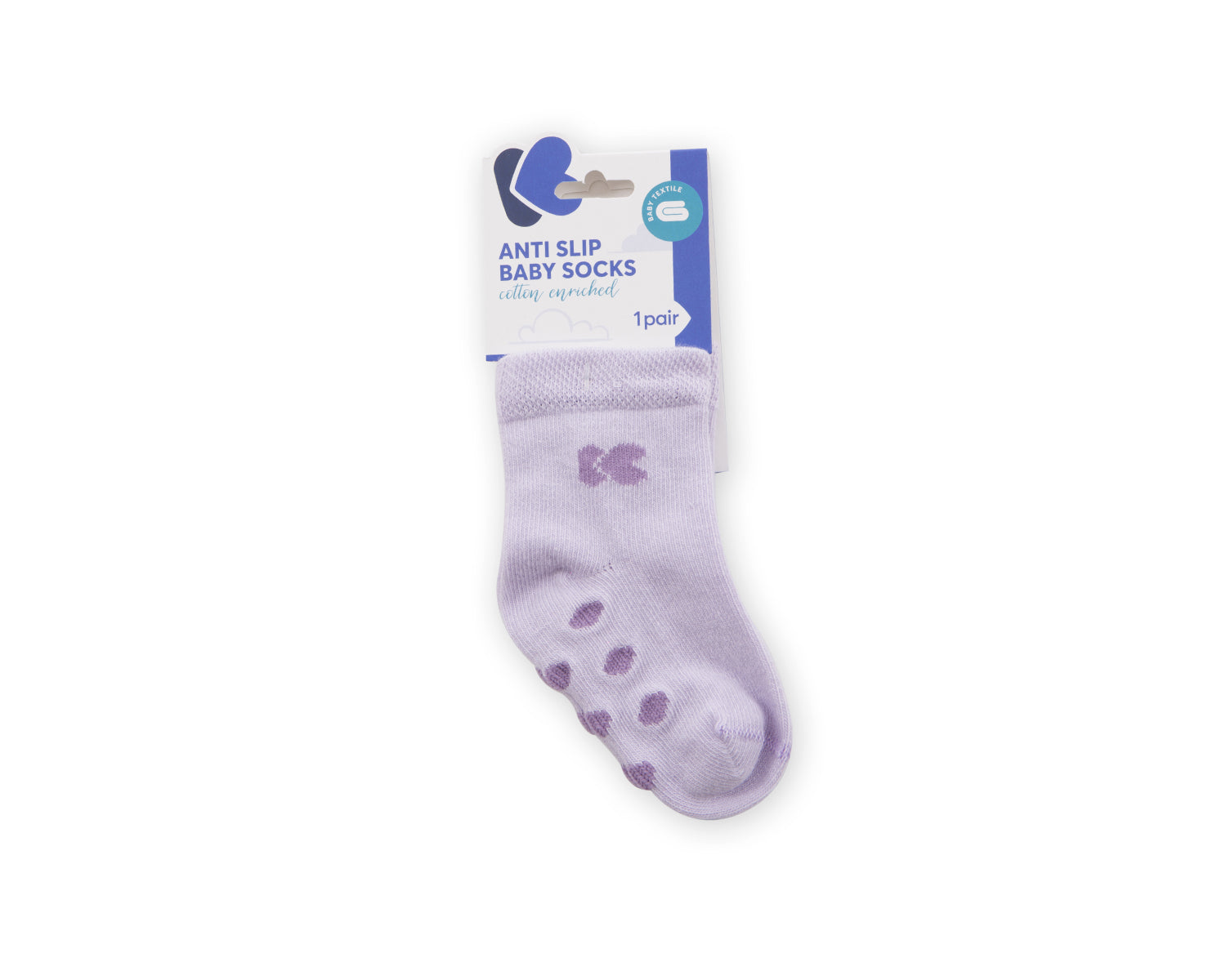 KikkaBoo Бебешки чорапи с релефно стъпало Purple 1-2г