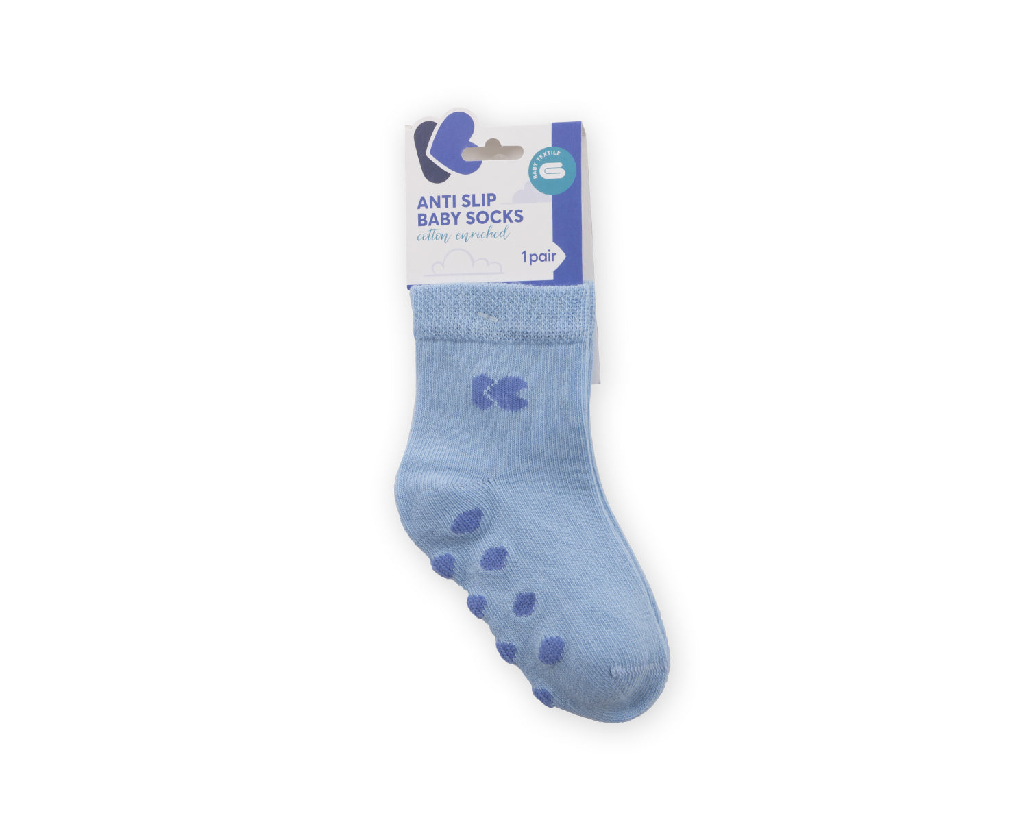 KikkaBoo Бебешки чорапи с релефно стъпало Dark Blue 6-12м
