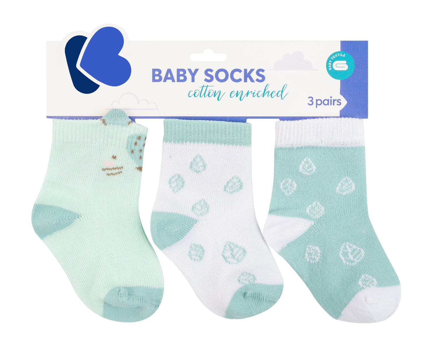 KikkaBoo Бебешки чорапи с 3D уши Jungle King 6-12м