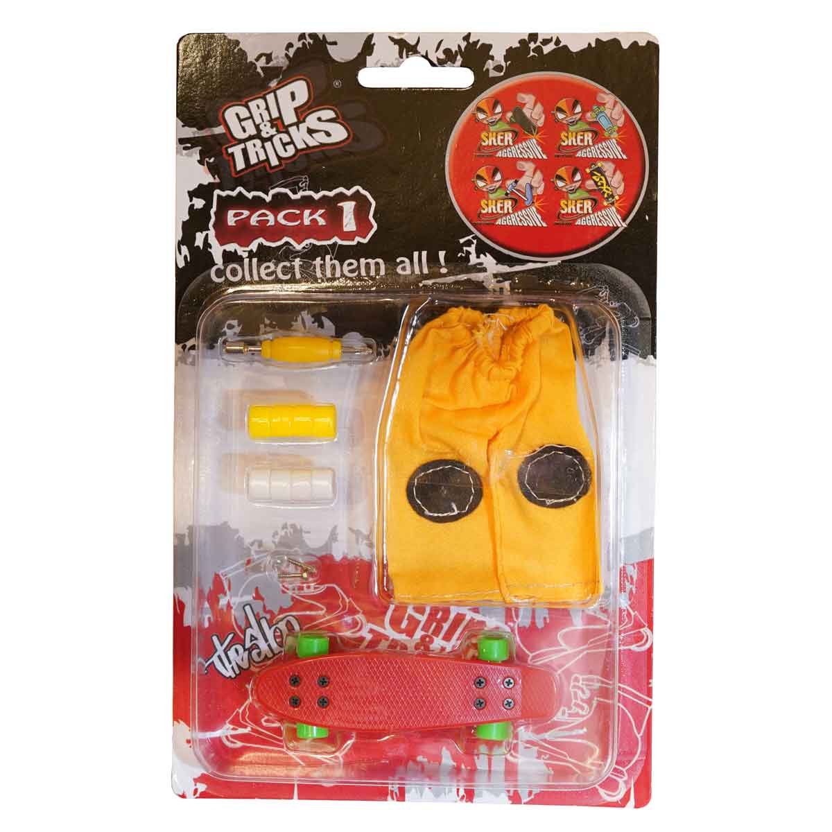 Grip & Tricks Комплект играчка за пръсти PENNY BOARD, червен
