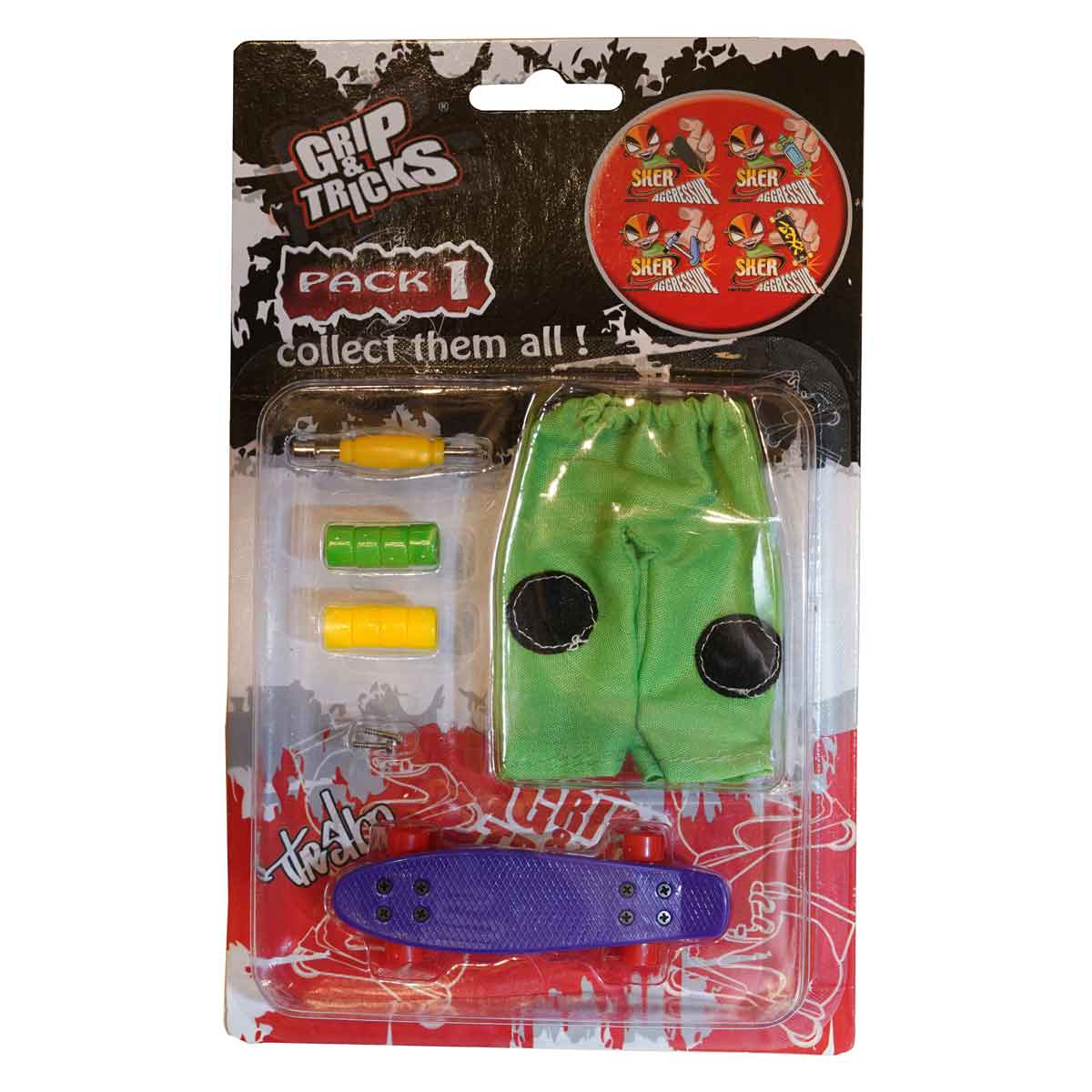 Grip & Tricks Комплект играчка за пръсти PENNY BOARD, лилав
