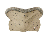 KikkaBoo Ръкавица за количка Luxury Fur Dots Beige