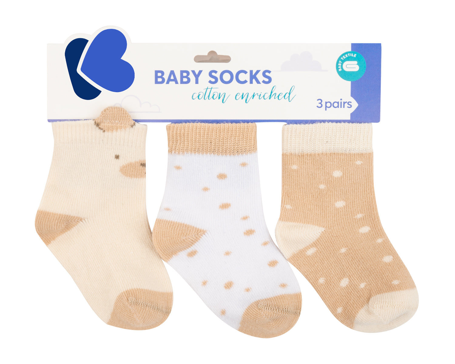 KikkaBoo Бебешки чорапи с 3D уши My Teddy 1-2г