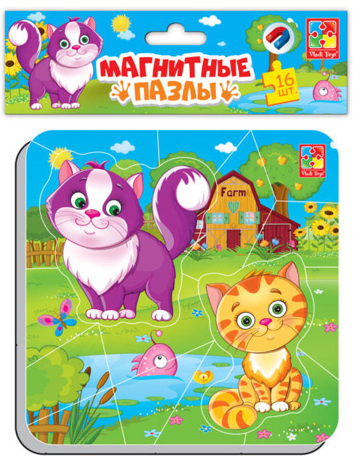 vladi toys мек магнитен пъзел Котета  22x17x0,5