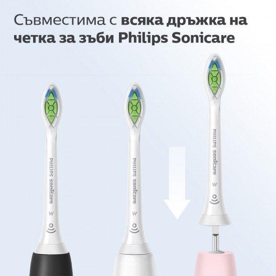 Philips Sonicare Глава за четка Optimal White HX6062/10 W2 бял  BrushSync- 2бр.